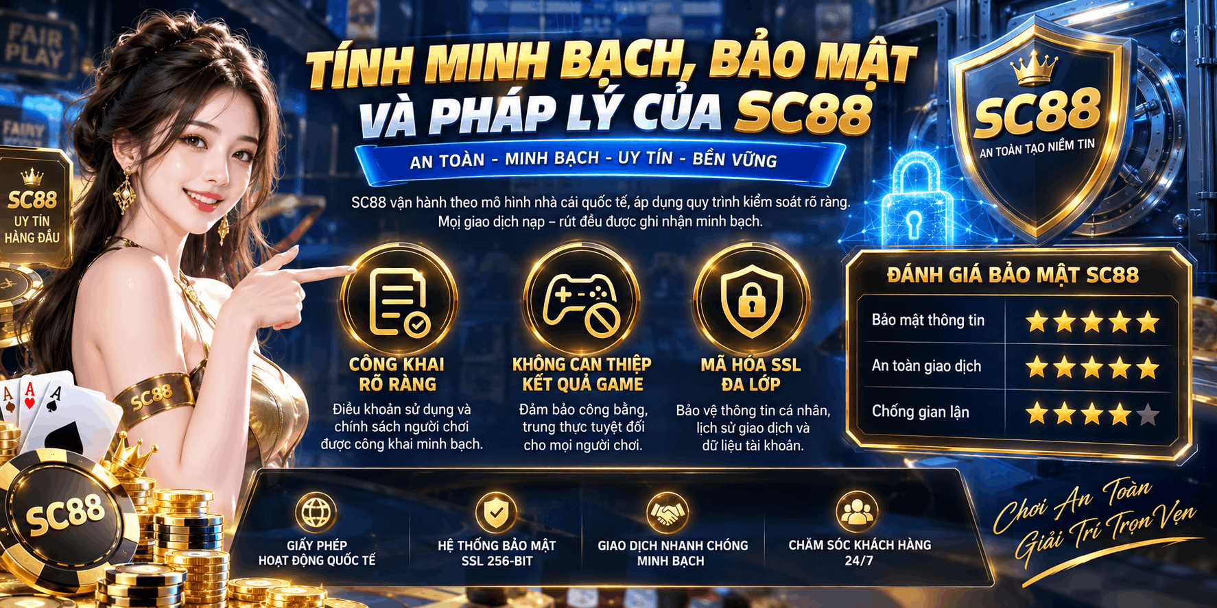 Tính minh bạch, bảo mật và pháp lý của SC88